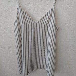 Black and white pin striped tank